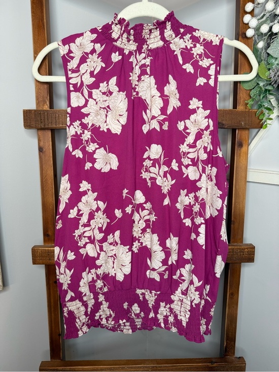 Sienna Sky Tops - Sienna Sky Floral Sleeveless Mock Neck Blouse – Size Large